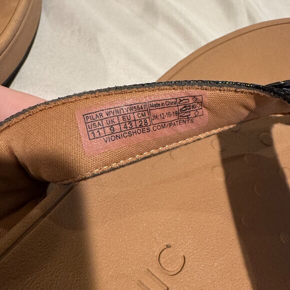 Vionic Pilar black toe post platform flip flop sandals Women’s 11M arch support - Picture 8 of 8